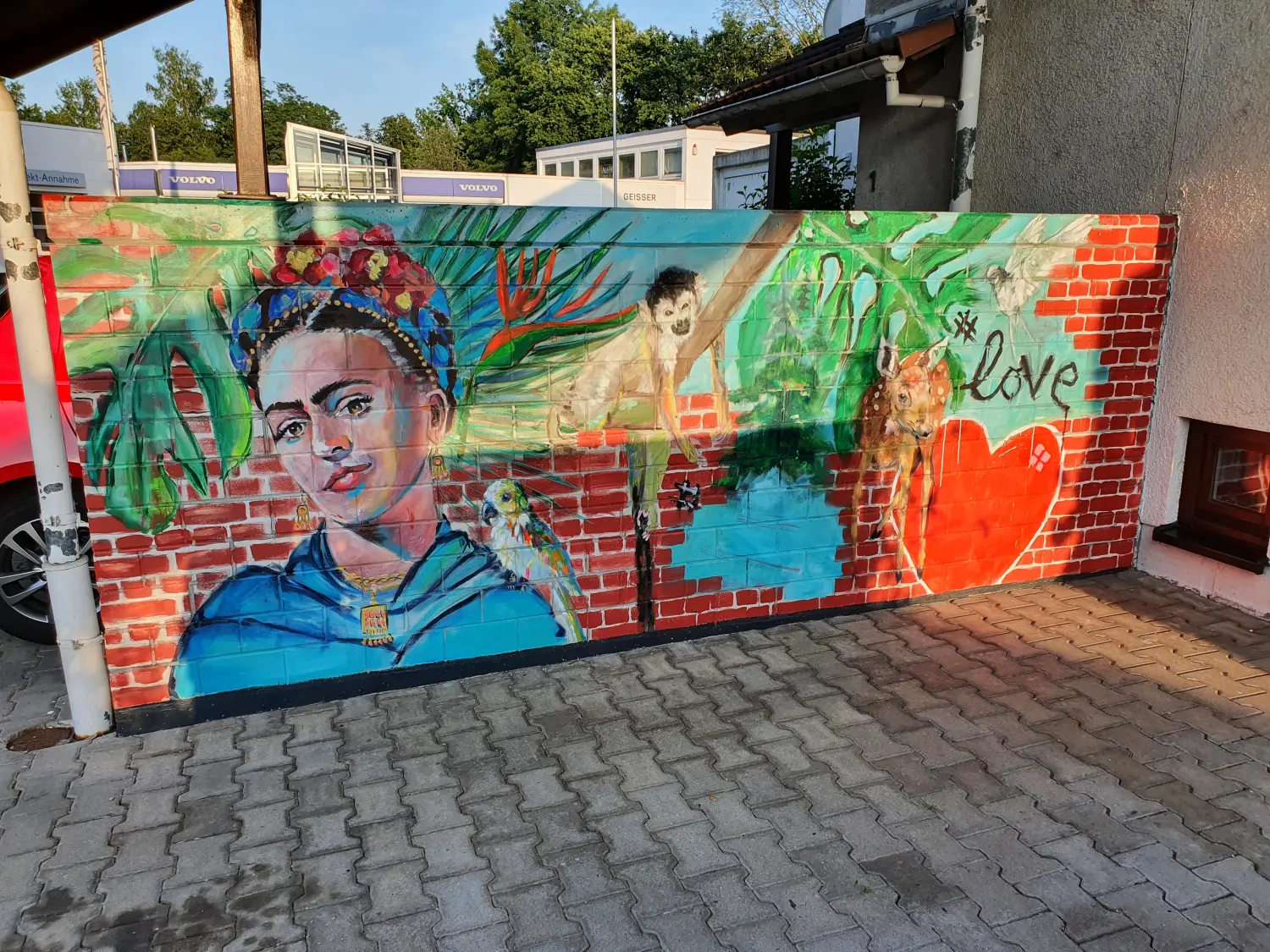 Carport Wand mit Frida von Kassarti 